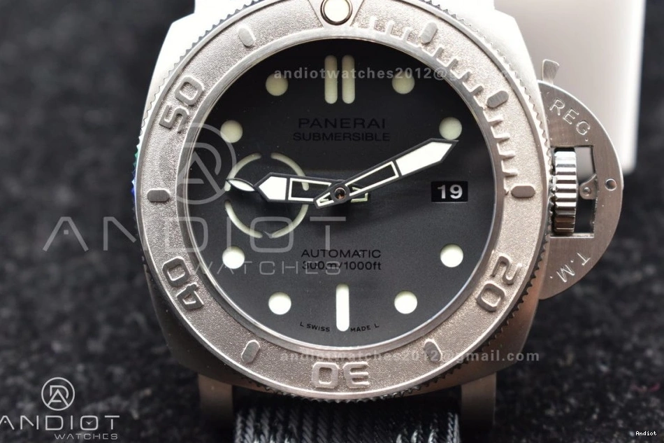 P.9010 Strap on Horn Edition Best Black Nylon Submersible Clone PAM984 VSF Dial Black Mike 1:1 1110